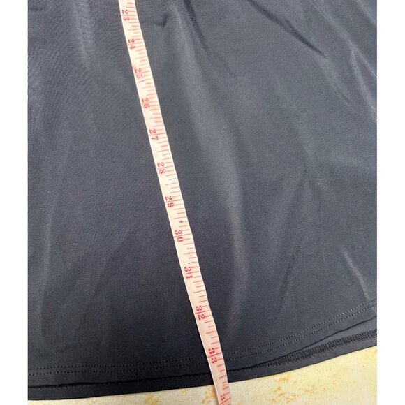 Denim & Co. Beach Regular Sweetheart Twist Front Swim Dress 14 Black Beach Pool - Picture 13 of 16